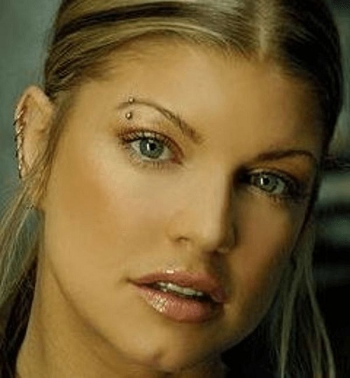 Fergie eyebrow piercing
