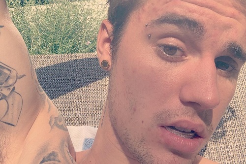 Justin Bieber eyebrow piercing