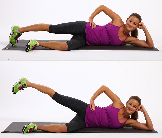 Side Saddle Leg Lifts - exercises to get rid of saddlebags