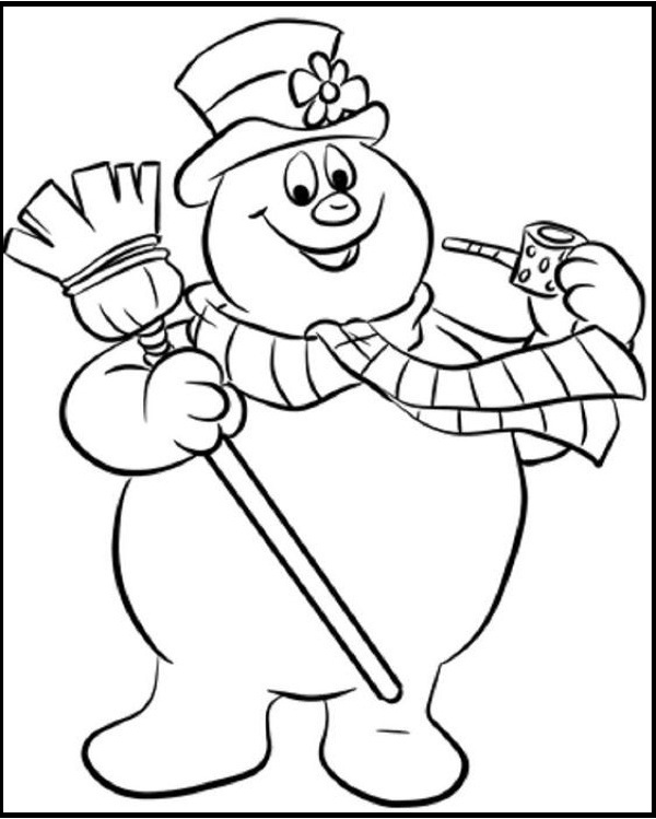 Frosty Snowman Coloring
