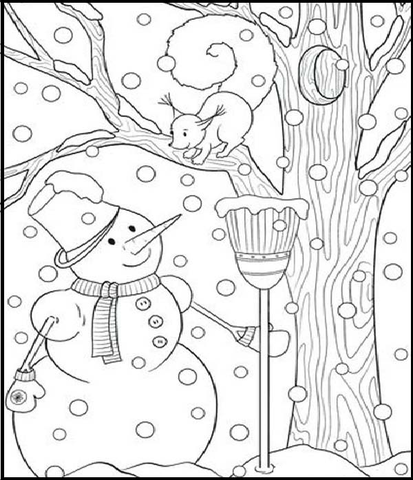Free Printable Snowman Coloring Page