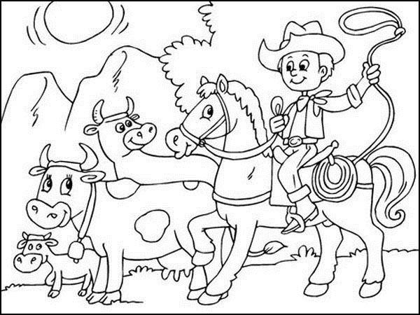 Cowboy Coloring Pages