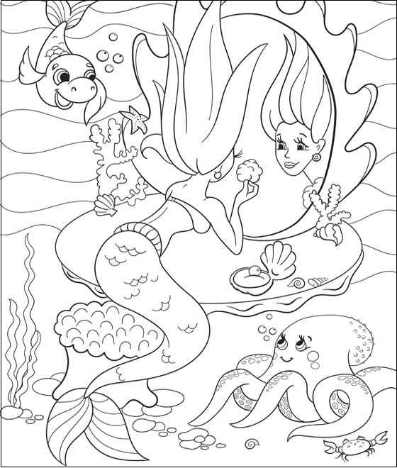 Free Little Mermaid Coloring Pages