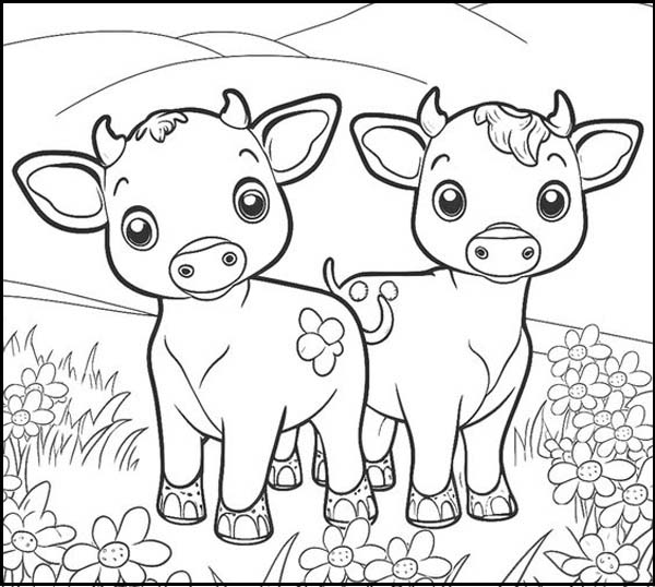Cute Cow Coloring Pages