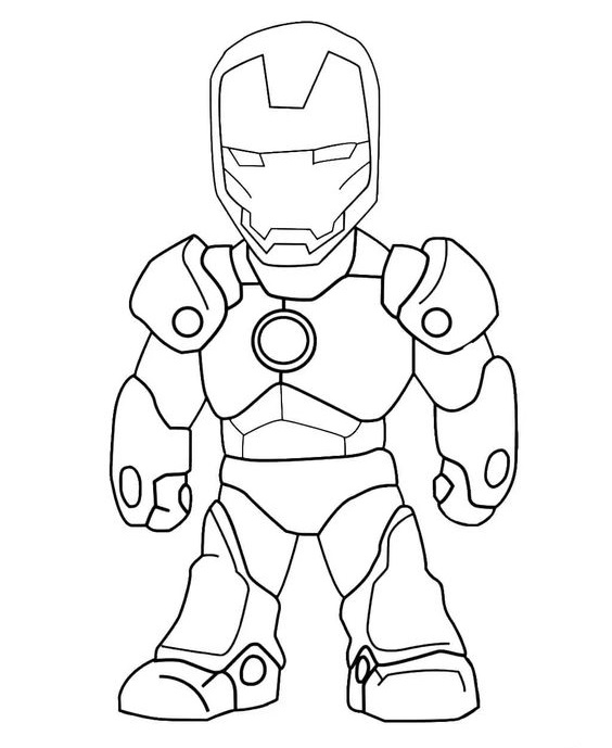 Baby Iron Man Coloring Page