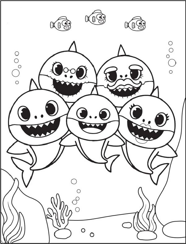 Baby Shark Coloring Page