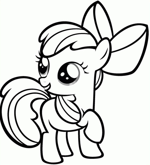 Baby Unicorn Coloring Page