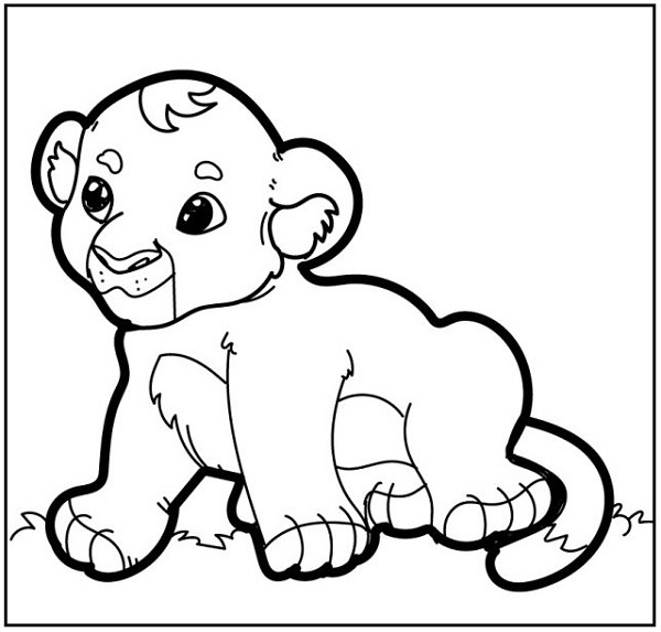 Baby Lion Coloring Pages