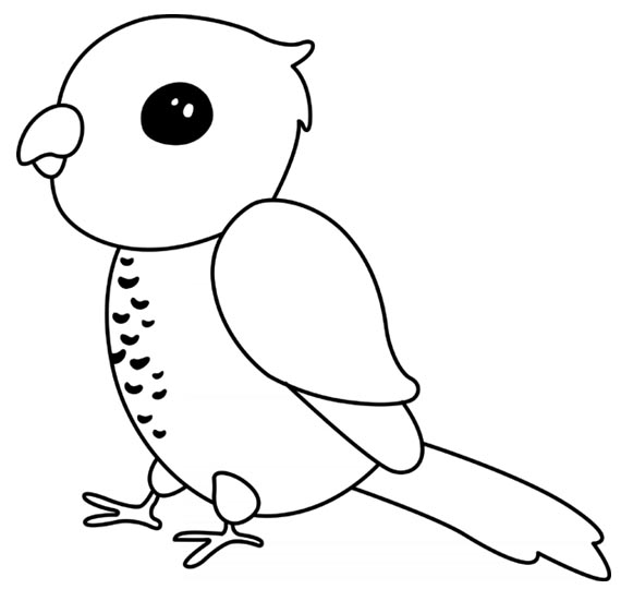 Baby Parrot Coloring Pages