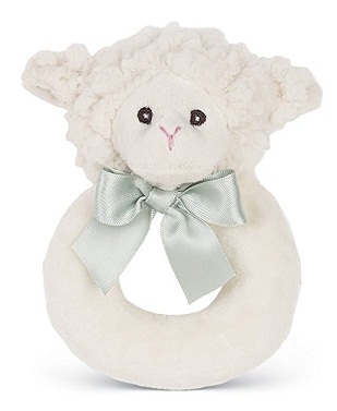 Bearington Baby Lil' Lamby Lamb Plush Ring Rattle