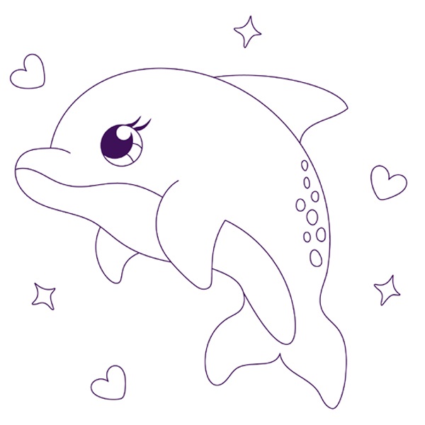 Calm Dolphin Coloring Sheet