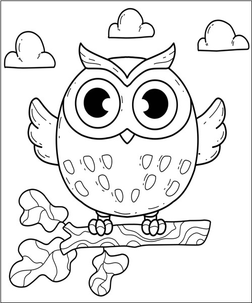 Cartoon Printable Owl 