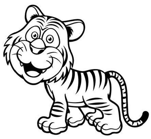 Cartoon Tiger Coloring Pages