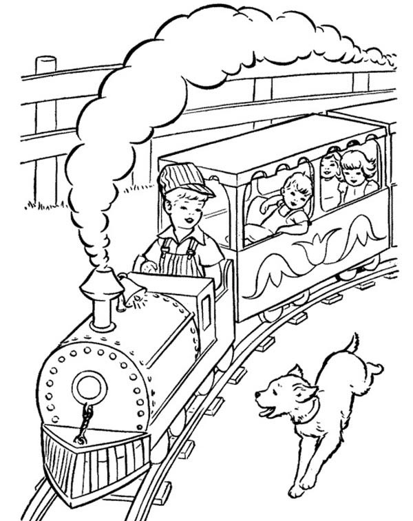 Children's Train Coloring 