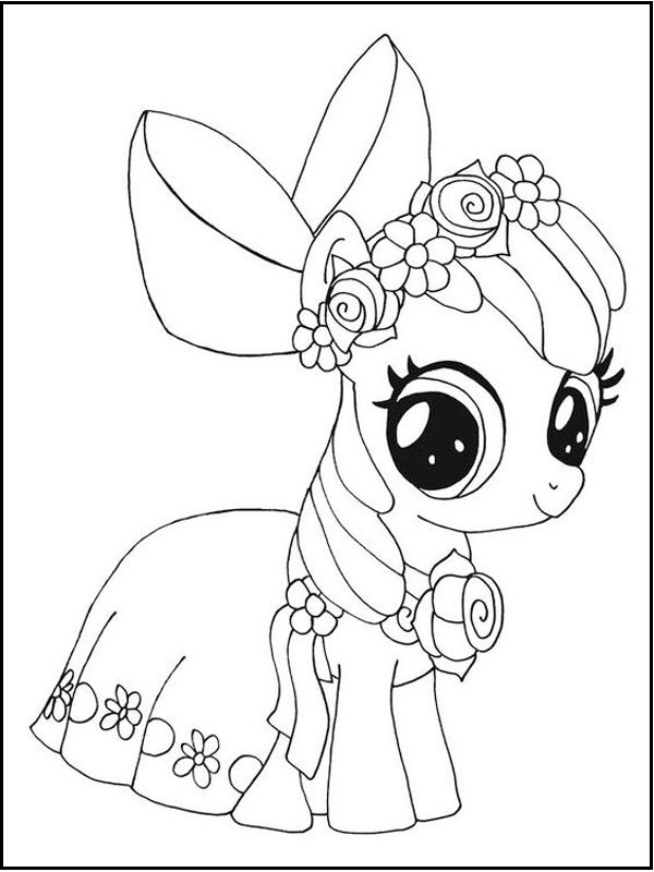 Cute My Little Pony Colour Page