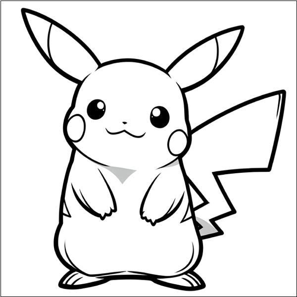 Cute Pikachu Coloring Printable