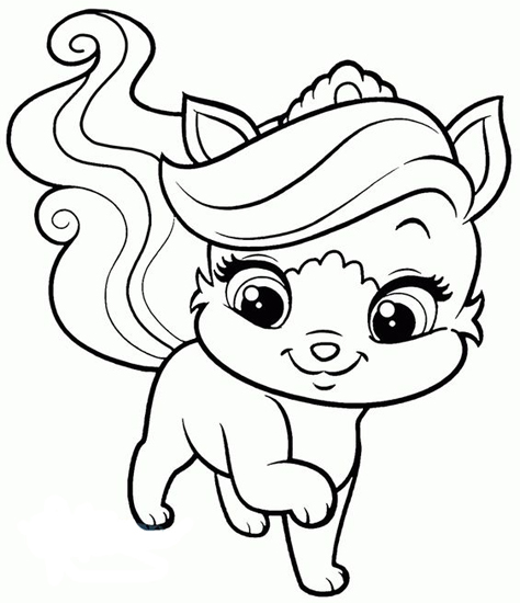 Kitten colouring page