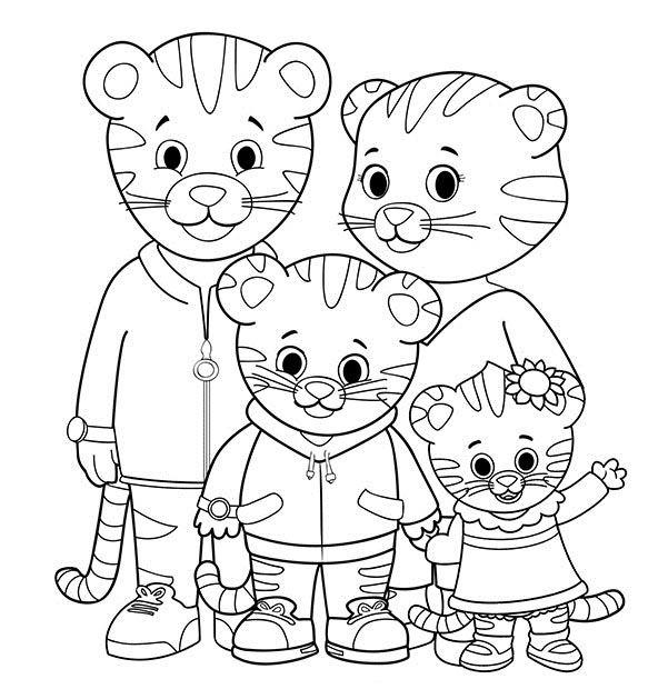 Daniel Tiger Coloring Pages