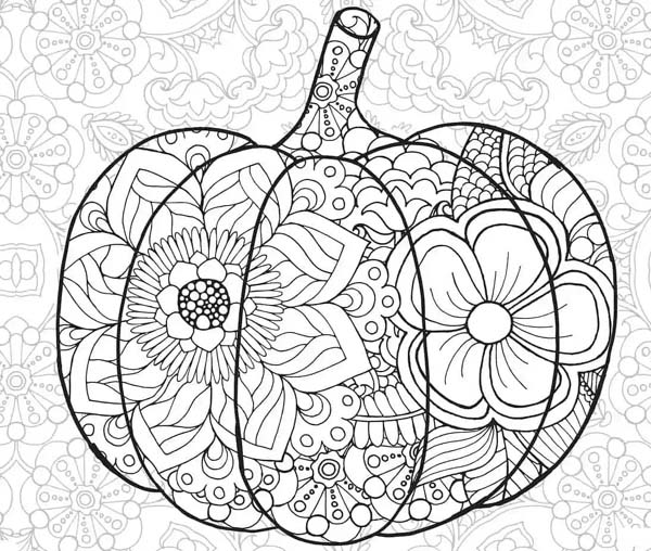 Detailed Pumpkin Coloring