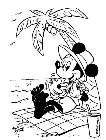 Disney Summer Coloring Page