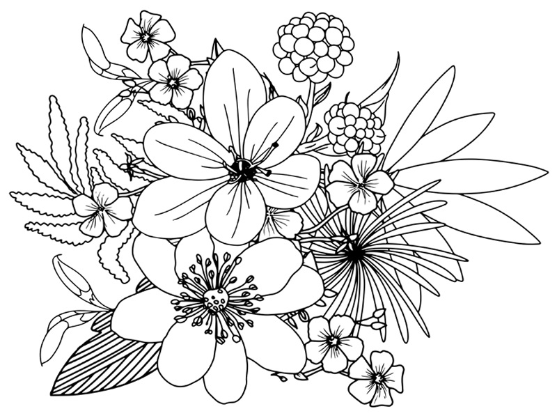 Flower Coloring Pages