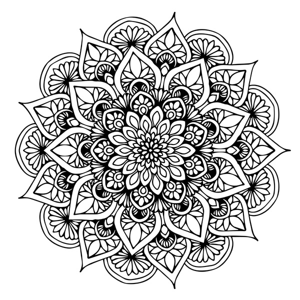 Flower Mandala Coloring Sheet