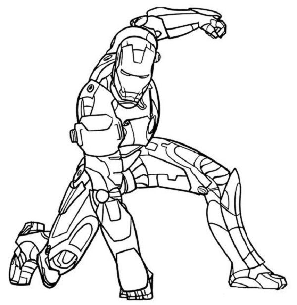 Free Printable Iron Man Coloring page