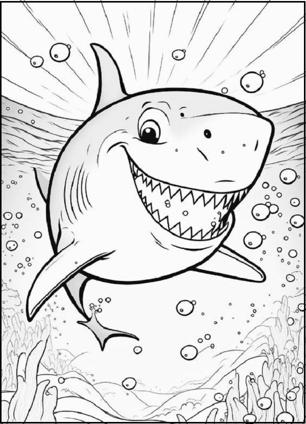 Fun Printable Shark Page