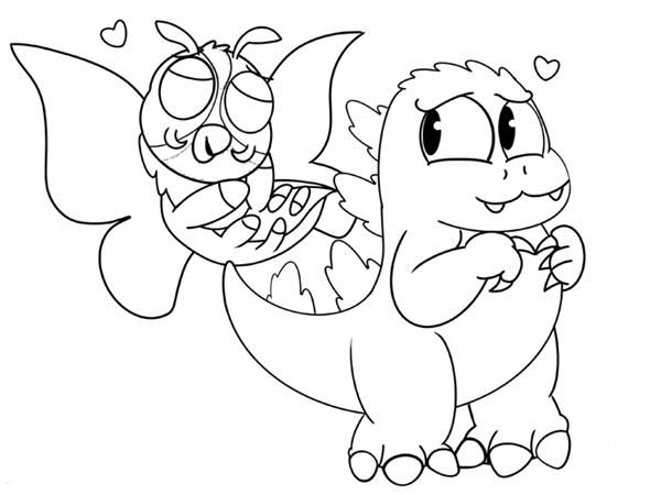 Godzilla Cartoon Coloring Page For Preschoolers