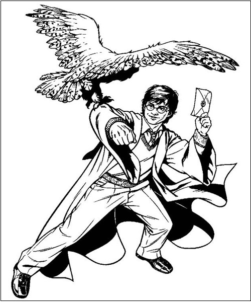 Harry Potter Owl Coloring 