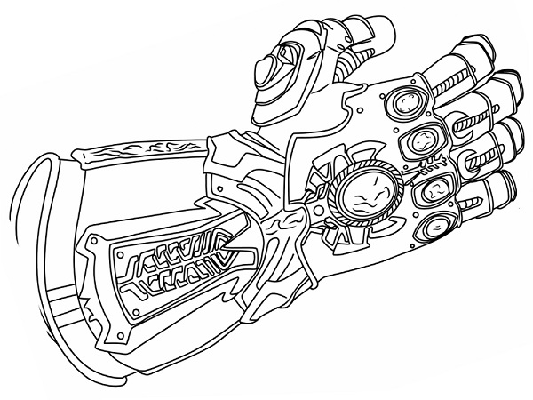 Iron Man Gauntlet Coloring Sheet