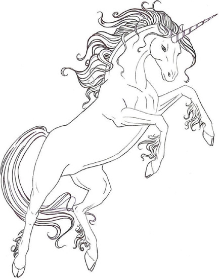Jumping Unicorn Colouring Sheet