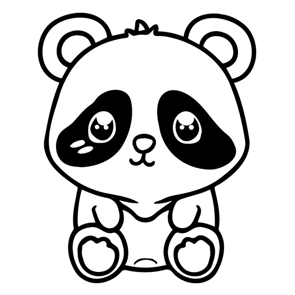 Kawaii Panda Coloring Page
