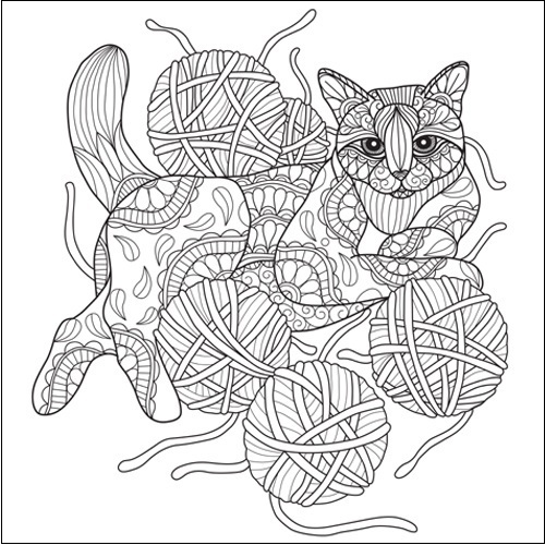 Kitten Coloring Pages for Adults