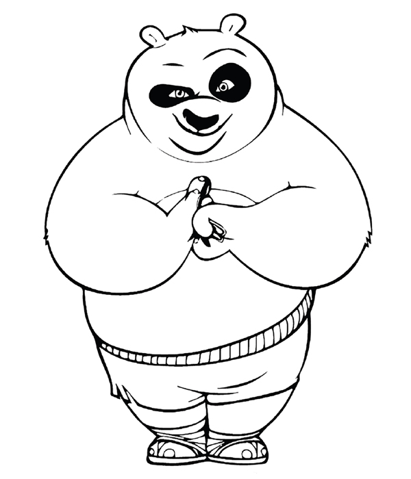Kung Fu Panda Coloring Sheet