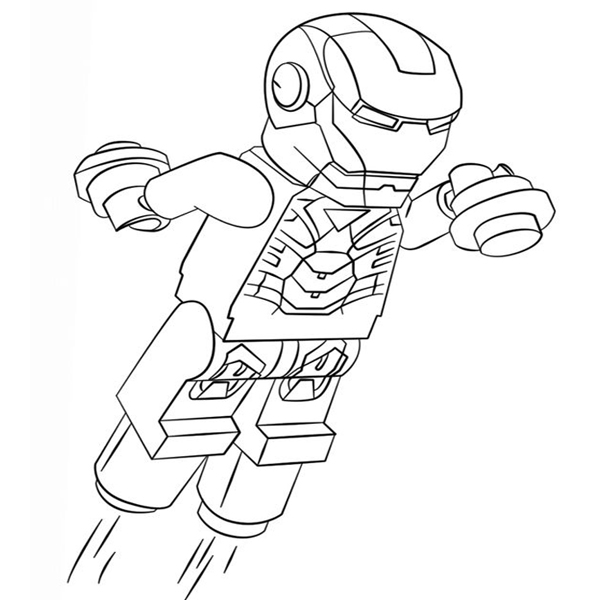 Lego Iron Man Coloring Activity