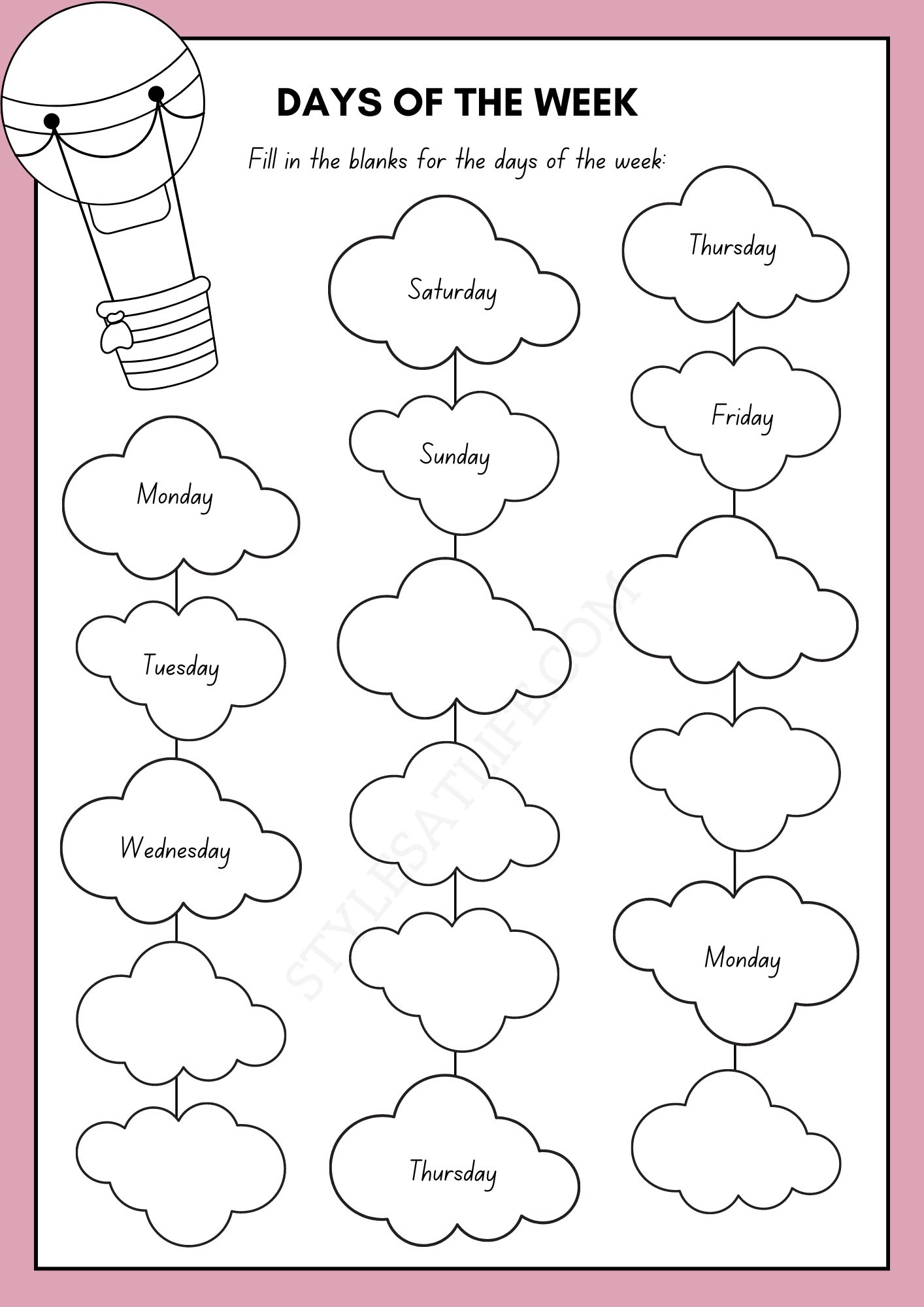 Fill in the Missing Days