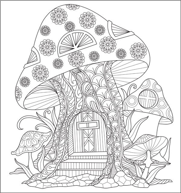 Mushroom Coloring Pages For Adults