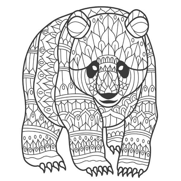 Panda Mandala Coloring Page