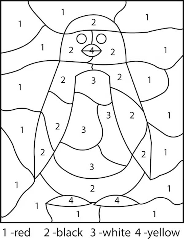Penguin Colour By Number