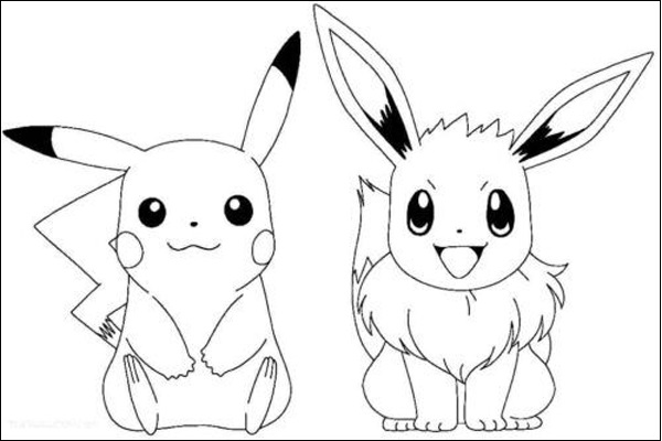 Pikachu and Eevee