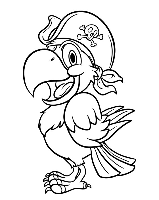 Pirate Parrot Coloring