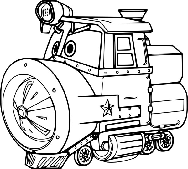Robot Train Pics to Color 