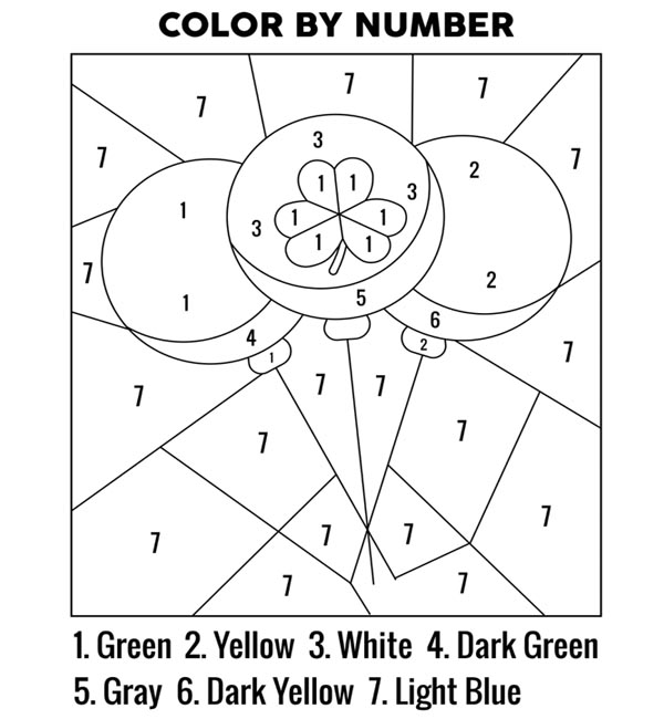 St Patrick's Day Color By Number