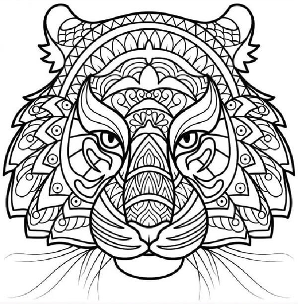 Tiger Mandala Sheet