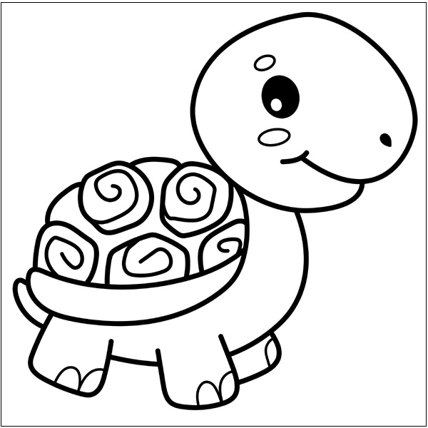 Turtle Coloring Pages For Preschoolers
