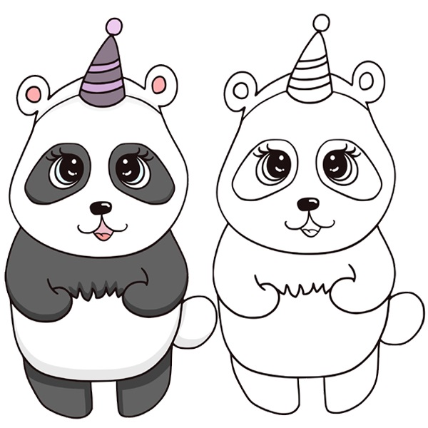 Unicorn Panda Coloring