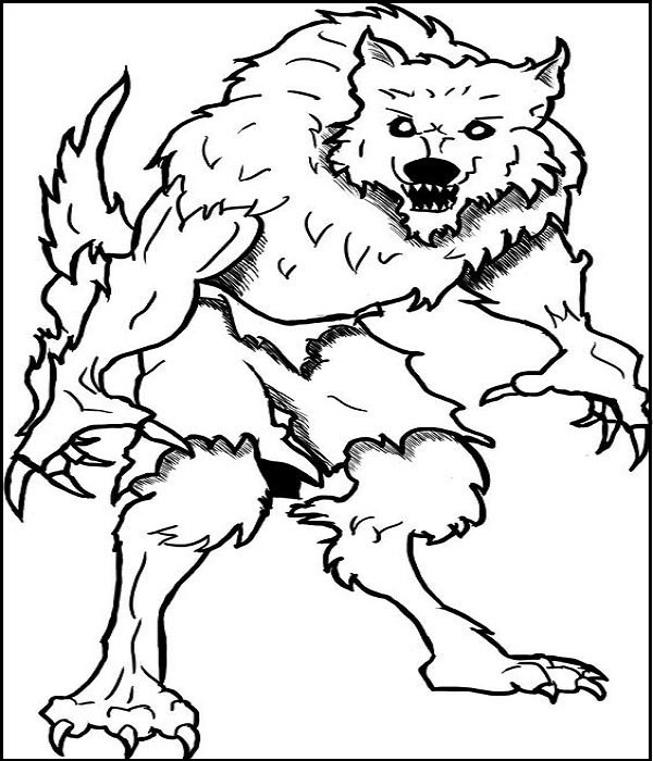 Werewolf Coloring Page