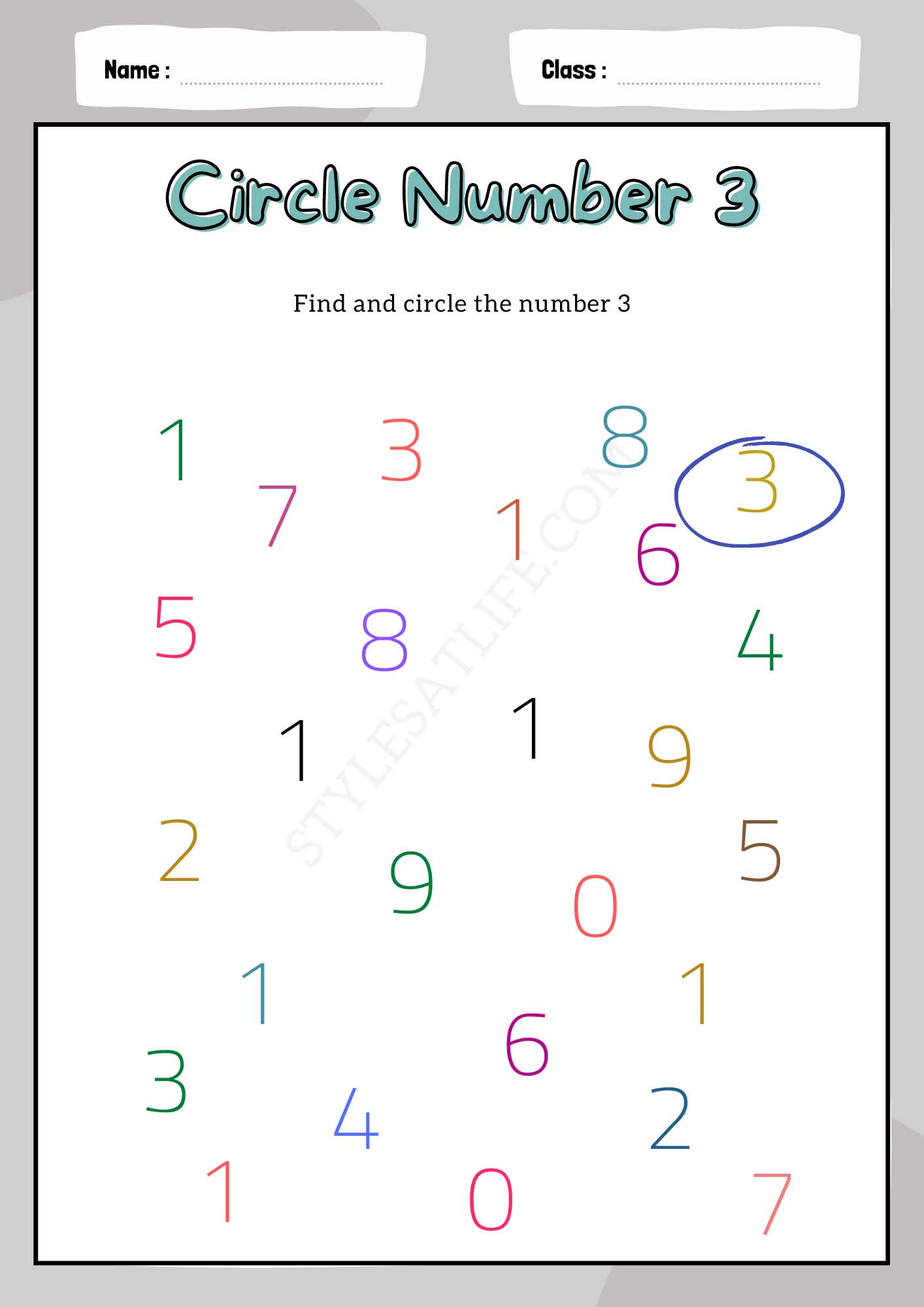 Circle Number 3