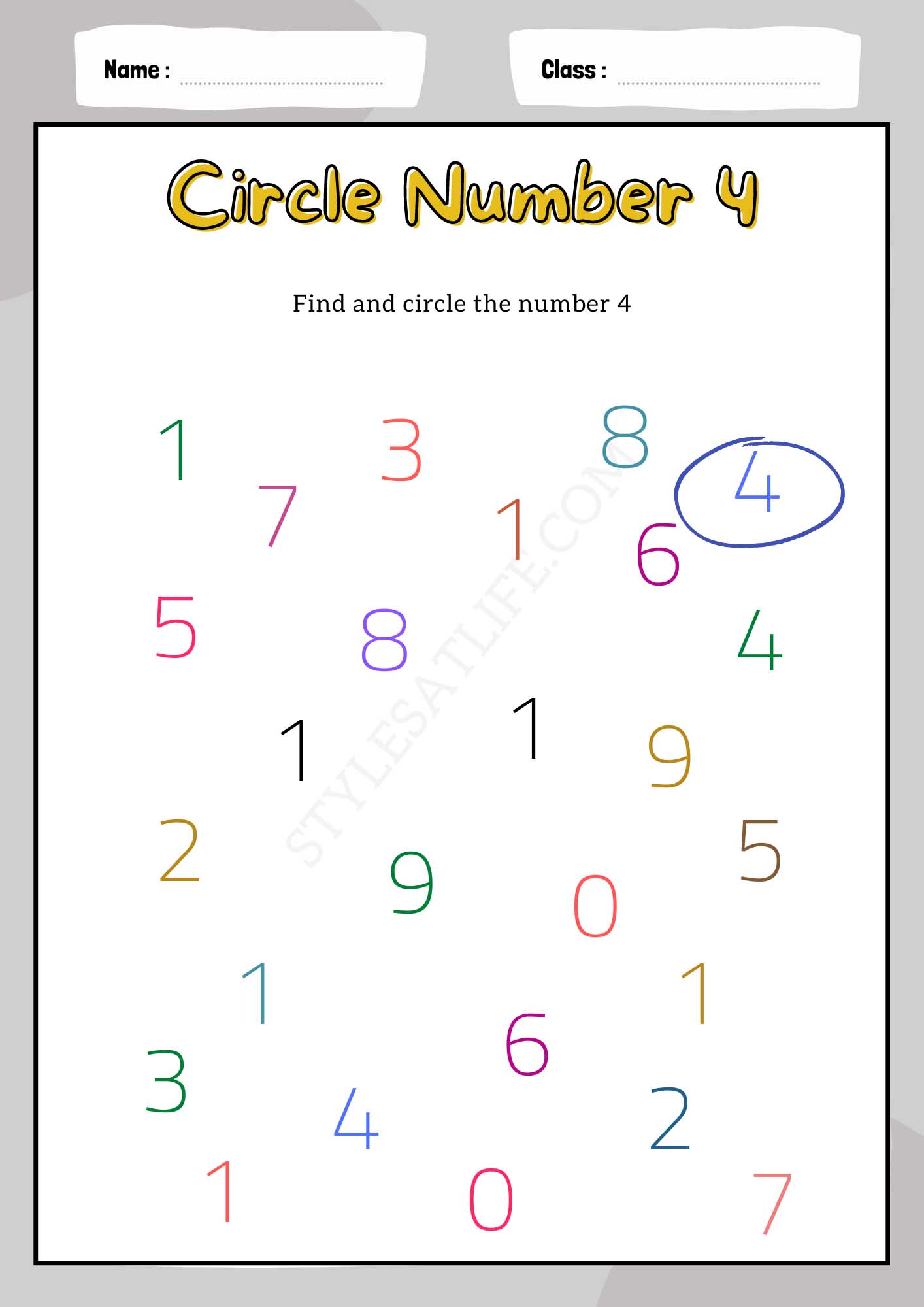 Circle Number 4